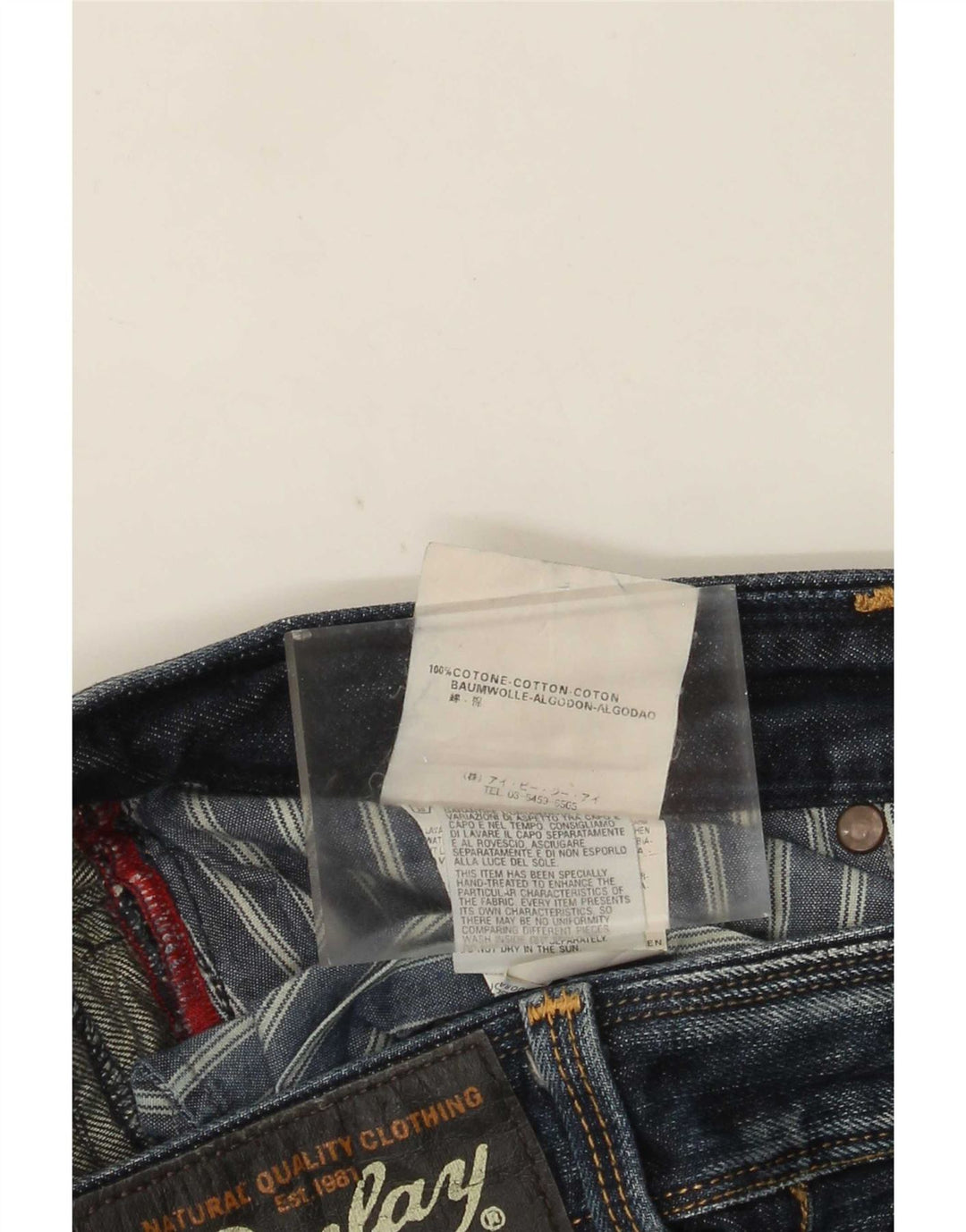 Replay Mens Lenaldo Straight Jeans W33 L32 Azul