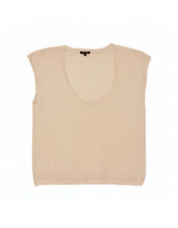 Colete feminino Massimo Dutti UK 14 médio off white