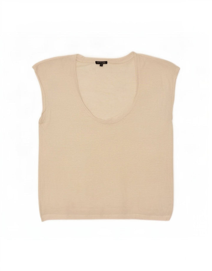 Colete feminino Massimo Dutti UK 14 médio off white