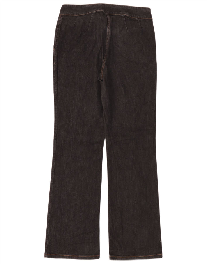Jeans femininos Trussardi Bootcut W30 L32 algodão preto