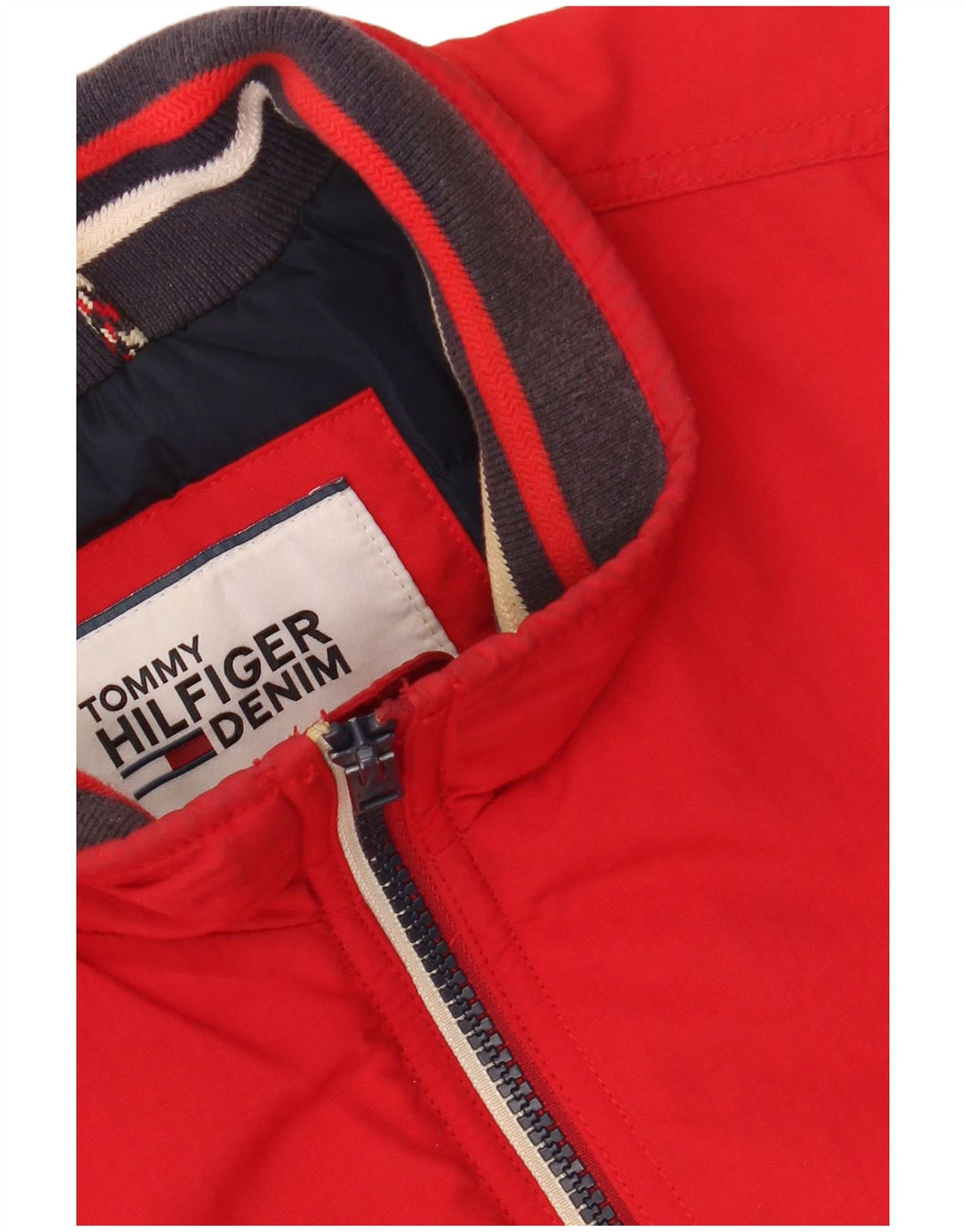 Jaqueta bomber masculina TOMMY HILFIGER UK 40 grande poliamida vermelha