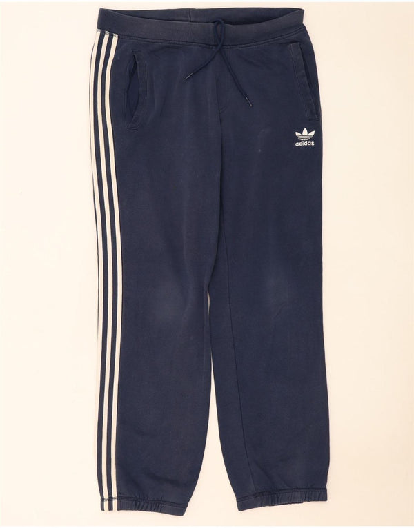 Adidas Mens Treino Calças Joggers Médio Azul Marinho Algodão