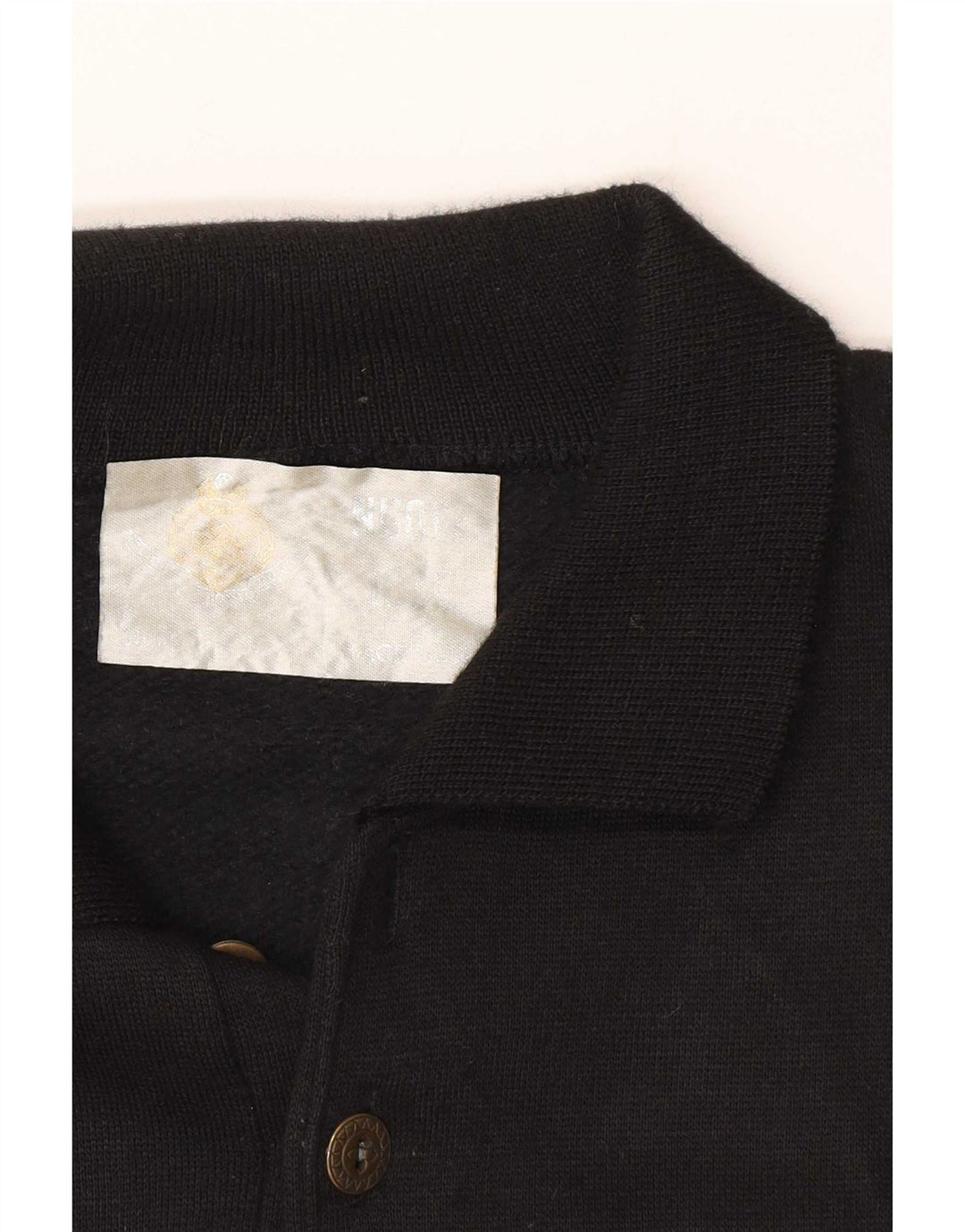 Suéter masculino vintage com gola polo 2XL preto