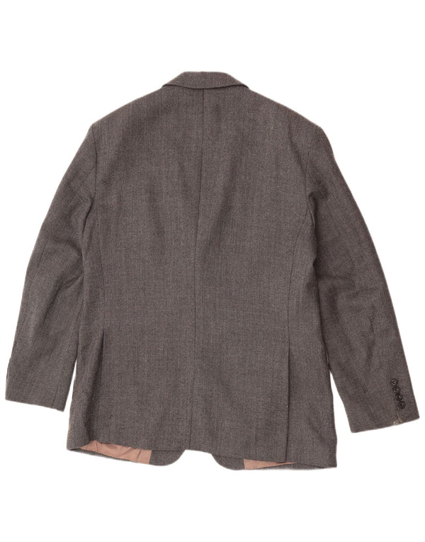 Jaqueta blazer masculina de 2 botões Marks & Spencer Reino Unido 40 cinza médio lã nova