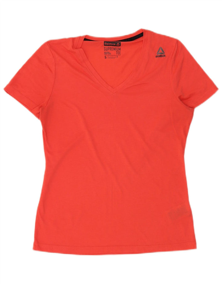 Reebok Camiseta Feminina Top UK 8/10 Pequeno Poliéster Vermelho