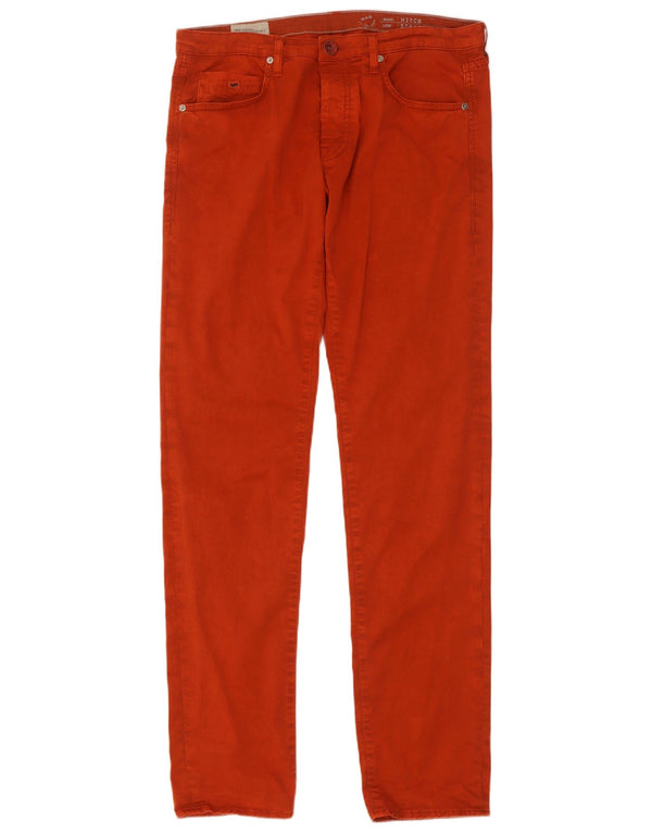 Calça masculina Gas Mitch Straight Casual W33 L34 Algodão Laranja