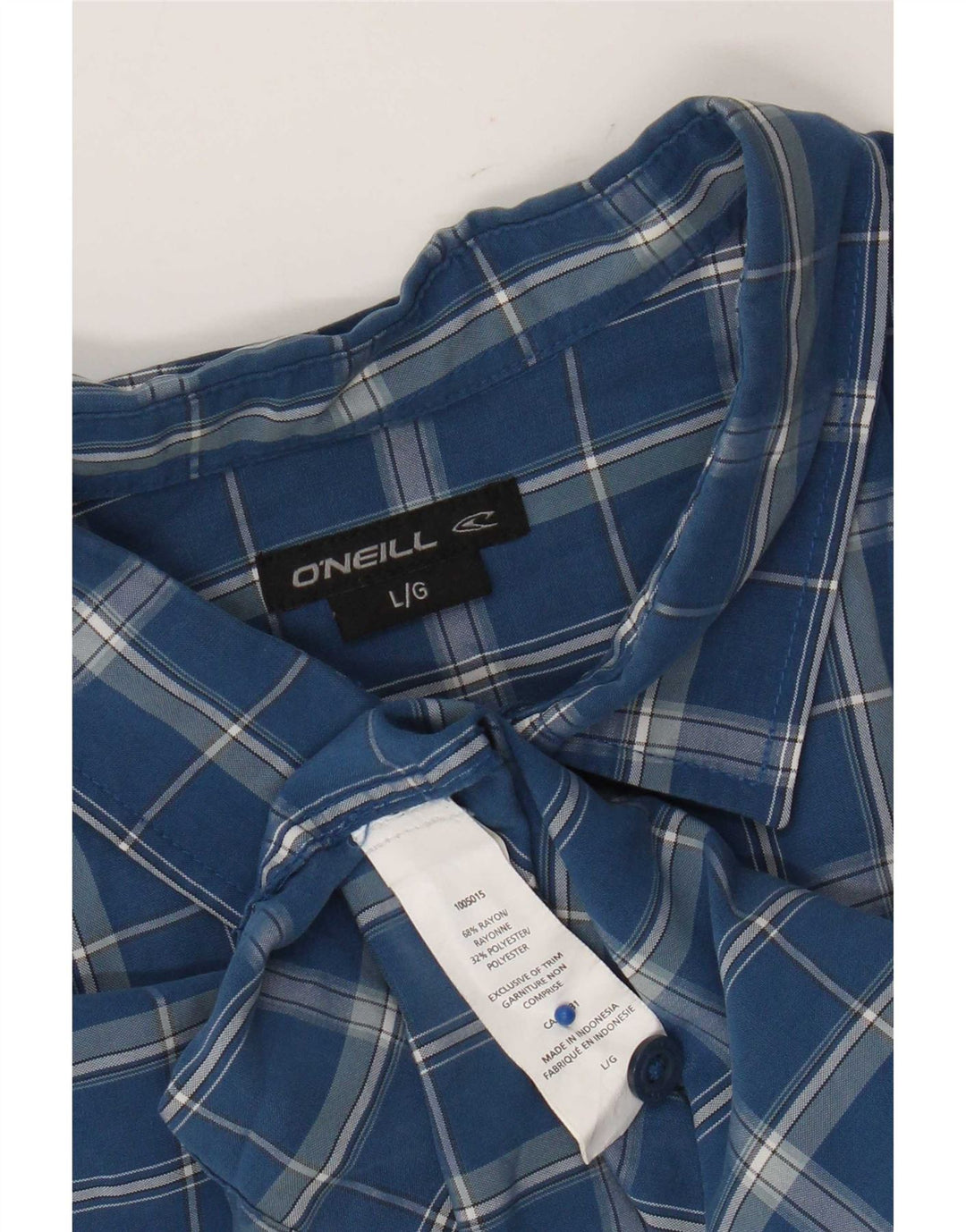 Camisa masculina de manga curta O'Neill grande rayon xadrez azul