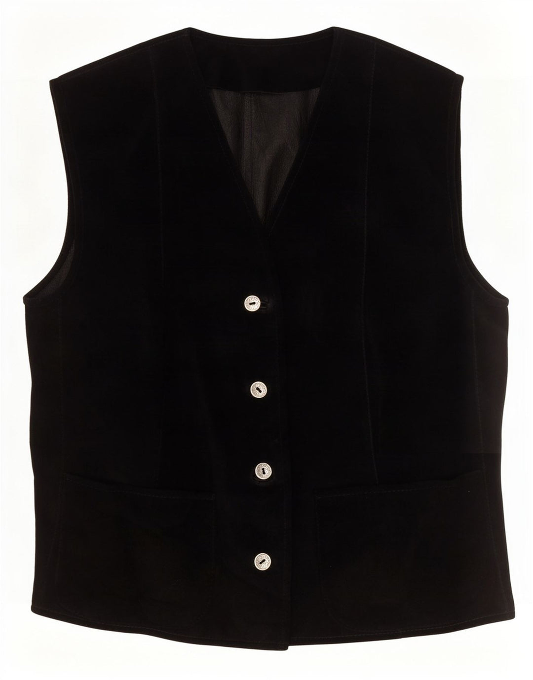 Colete feminino vintage UK 12 médio preto