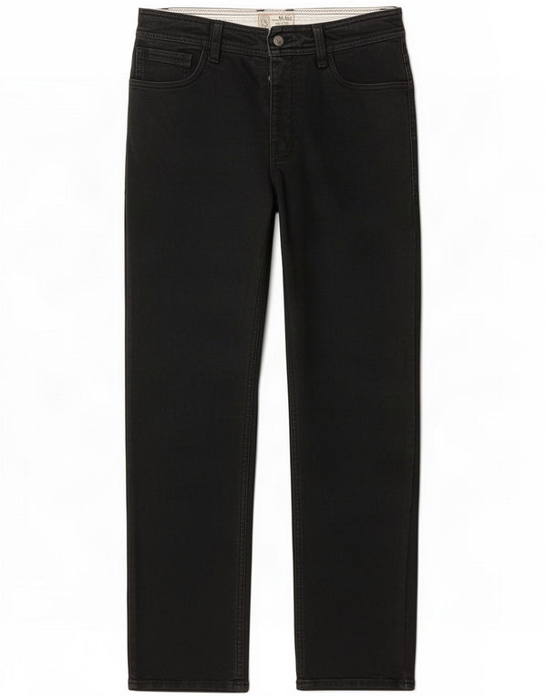 Fat Face Mens Regular Straight Jeans W34 L31 Algodão Preto