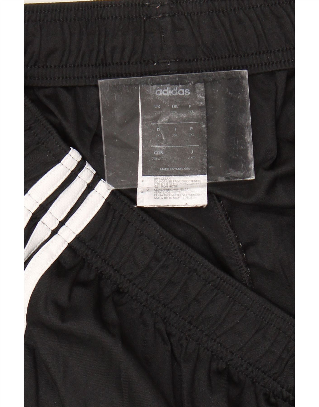 Shorts casuais masculinos ADIDAS 2XL poliéster preto