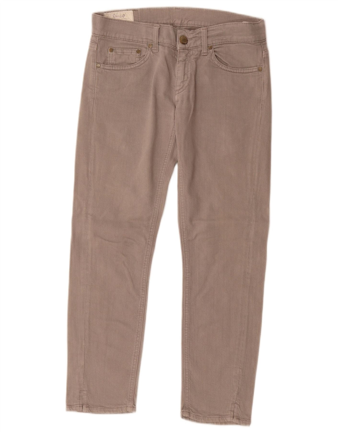 Dondup Womens Crop Slim Jeans W27 L26 Algodão Cinza