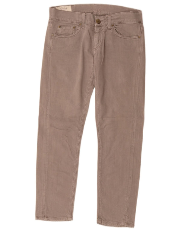 Dondup Womens Crop Slim Jeans W27 L26 Algodão Cinza