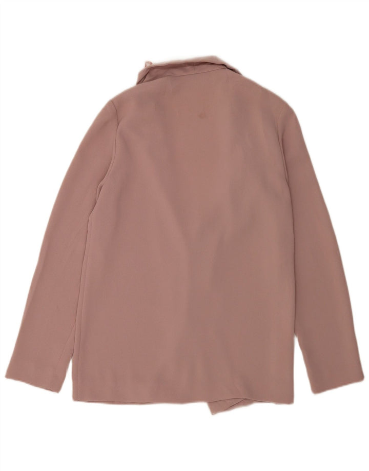 Jaqueta Blazer aberta feminina Topshop Reino Unido 8 poliéster rosa pequeno