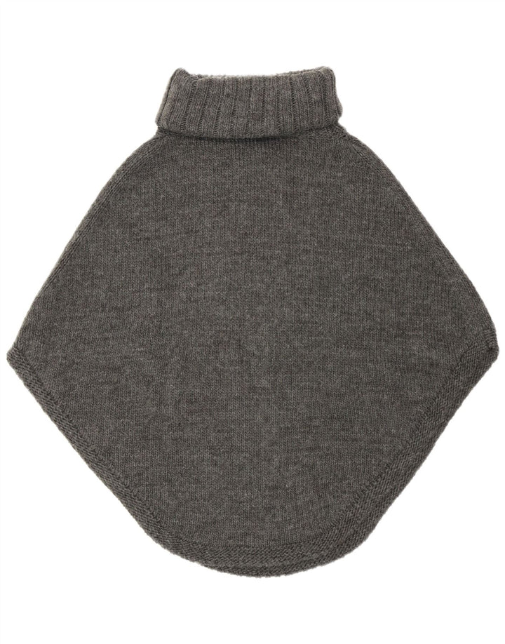 Poncho Jumper feminino vintage tamanho único cinza