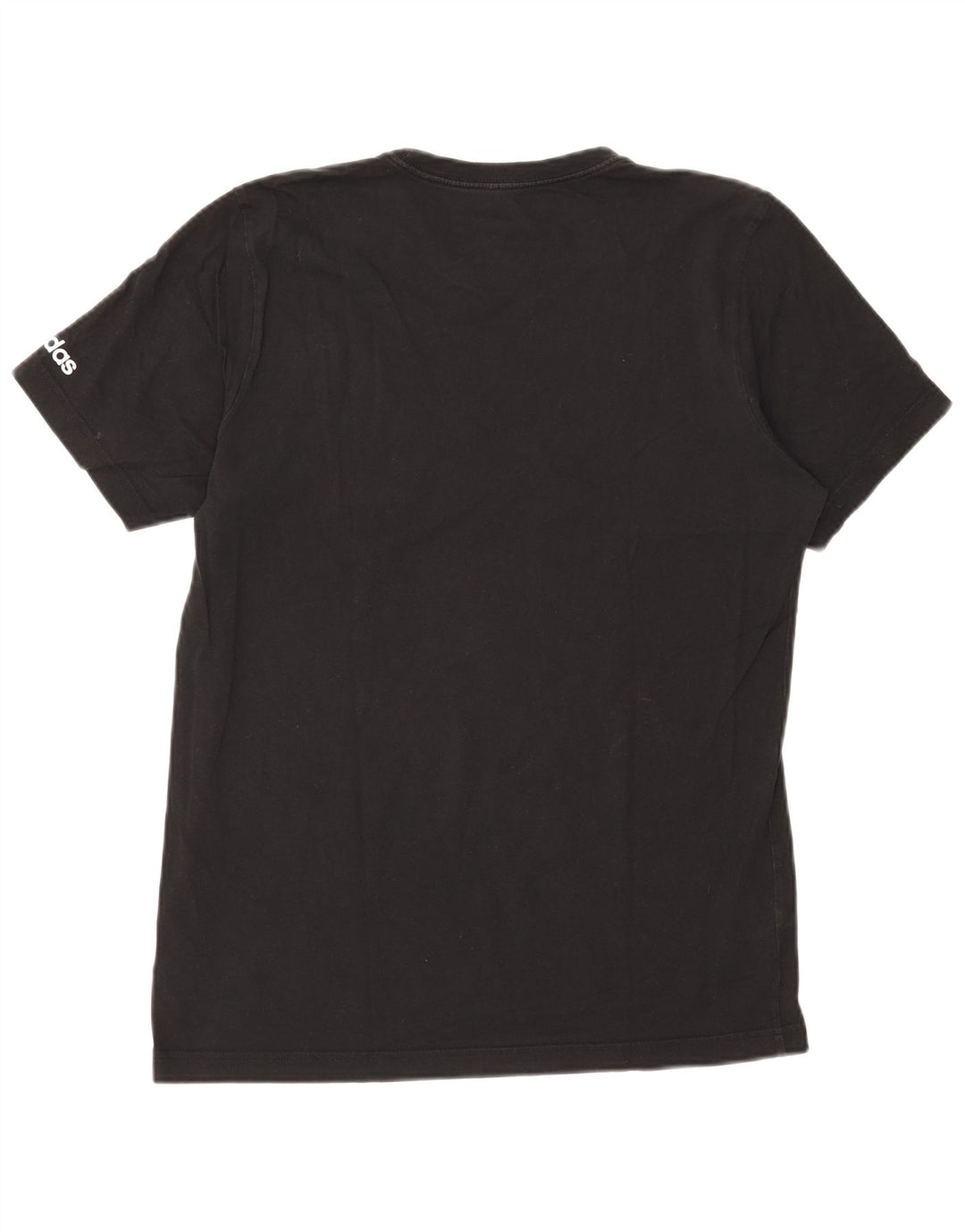 Adidas Mens Graphic T-Shirt Top Médio Algodão Preto