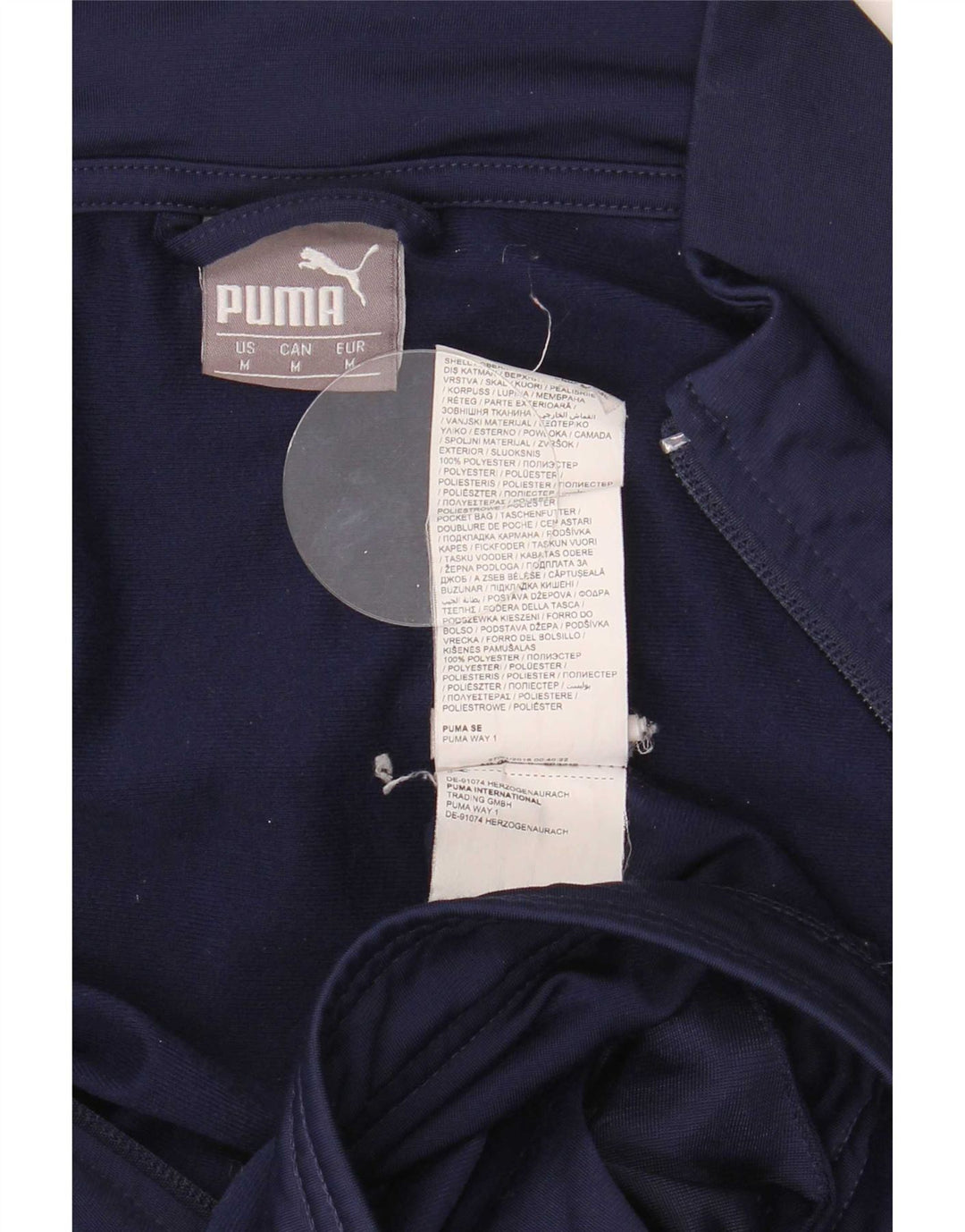 Puma Mens Tracksuit Top Jacket Médio Azul Marinho Colorblock Poliéster