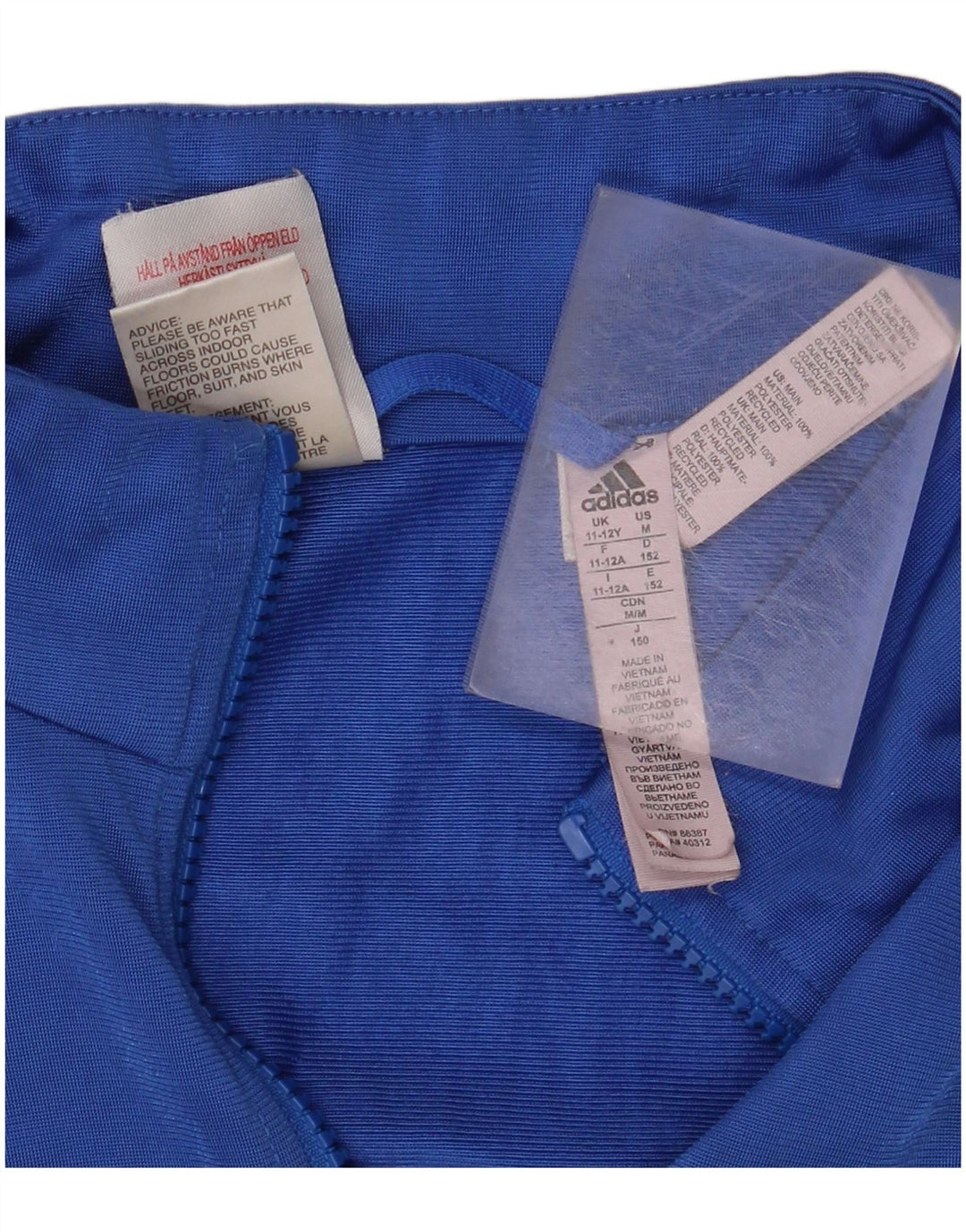 Casaco de treino adidas menino 11-12 anos azul poliéster