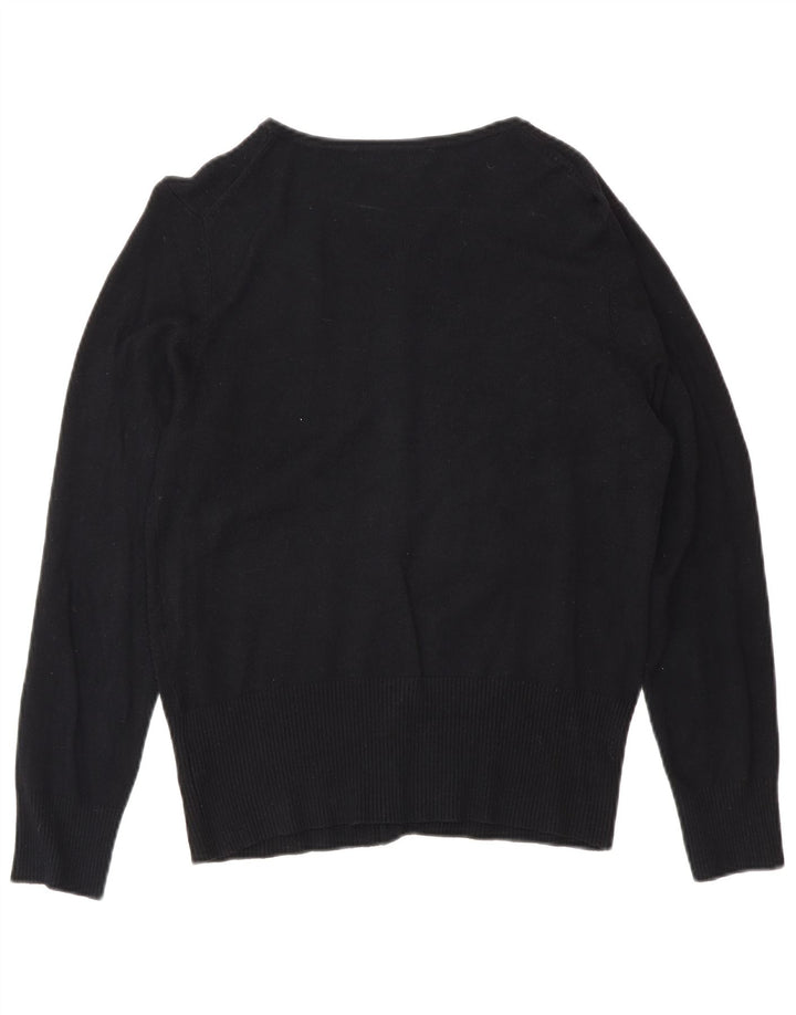 Suéter cardigã feminino Marks & Spencer Reino Unido 12 viscose preta média