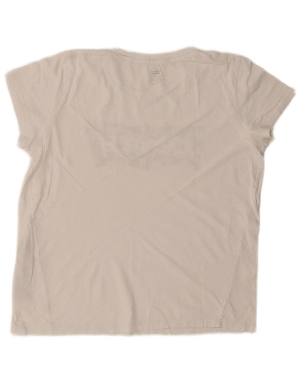 Camiseta feminina gráfica Levi's UK 16 grande algodão branco