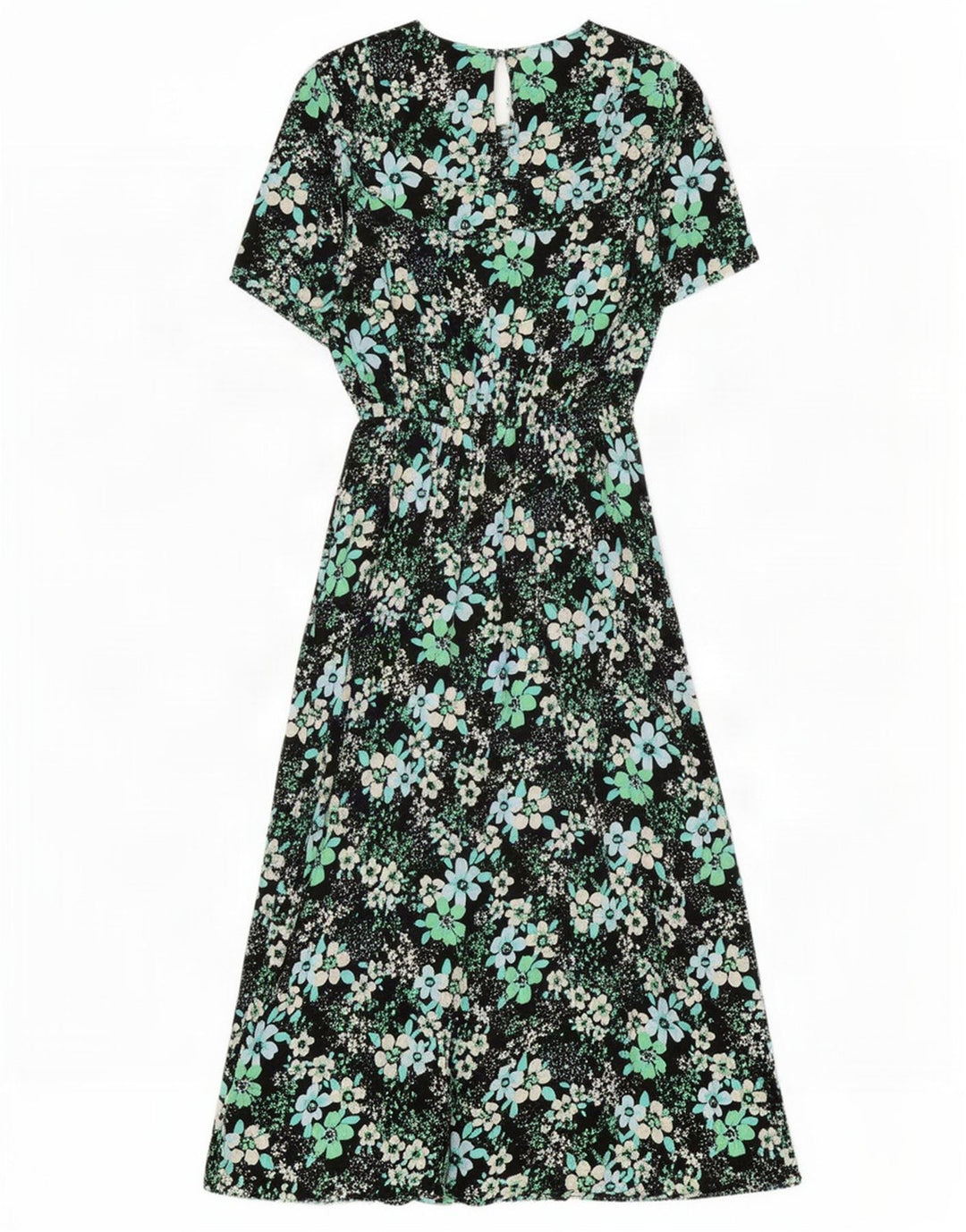 Vestido maxi feminino Marks & Spencer UK 10 pequeno viscose floral multicolorido