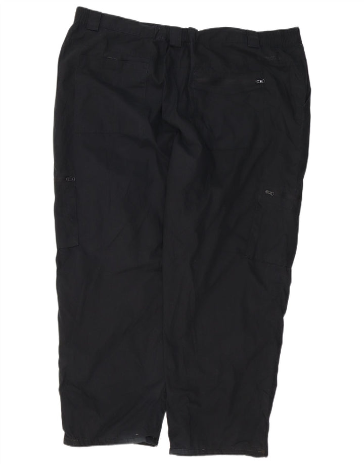 MOUNTAIN WAREHOUSE Calça cargo masculina reta W44 L27 poliéster preto
