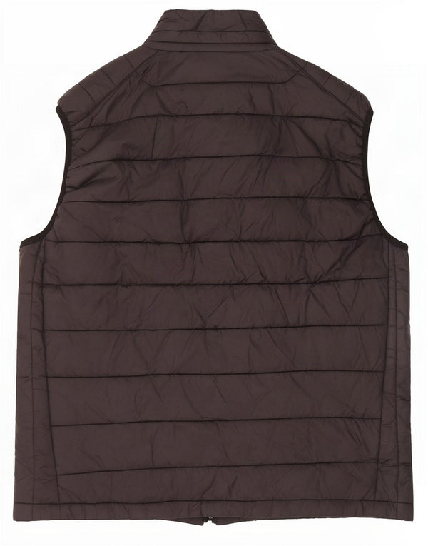 Colete acolchoado masculino Zara UK 40 grande nylon preto