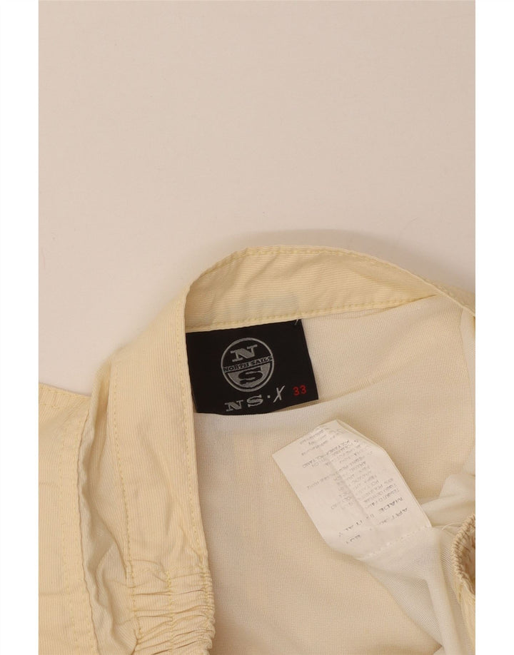 Shorts de natação masculino North Sails gráfico médio off white colorblock