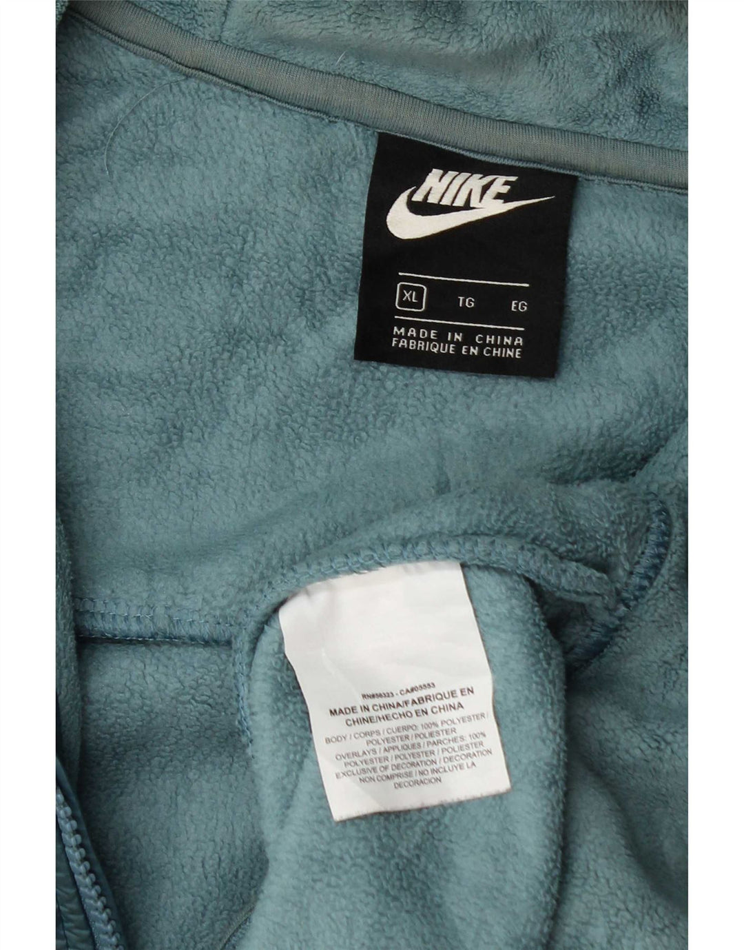 Jaqueta Nike Feminina de Lã com Capuz UK 18 XL Azul Poliéster