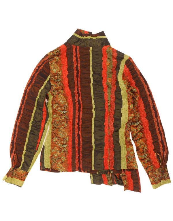 Blusa feminina Naracamicie com listras multicoloridas UK 10 pequenas