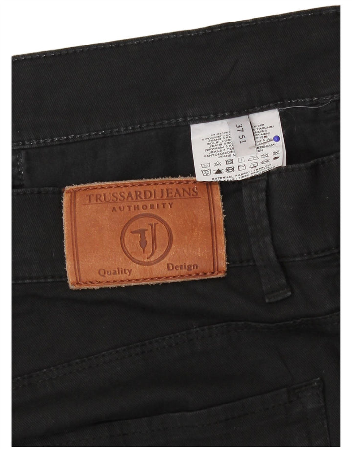 Trussardi Mens Straight Jeans IT 51 Grande W37 L28 Preto
