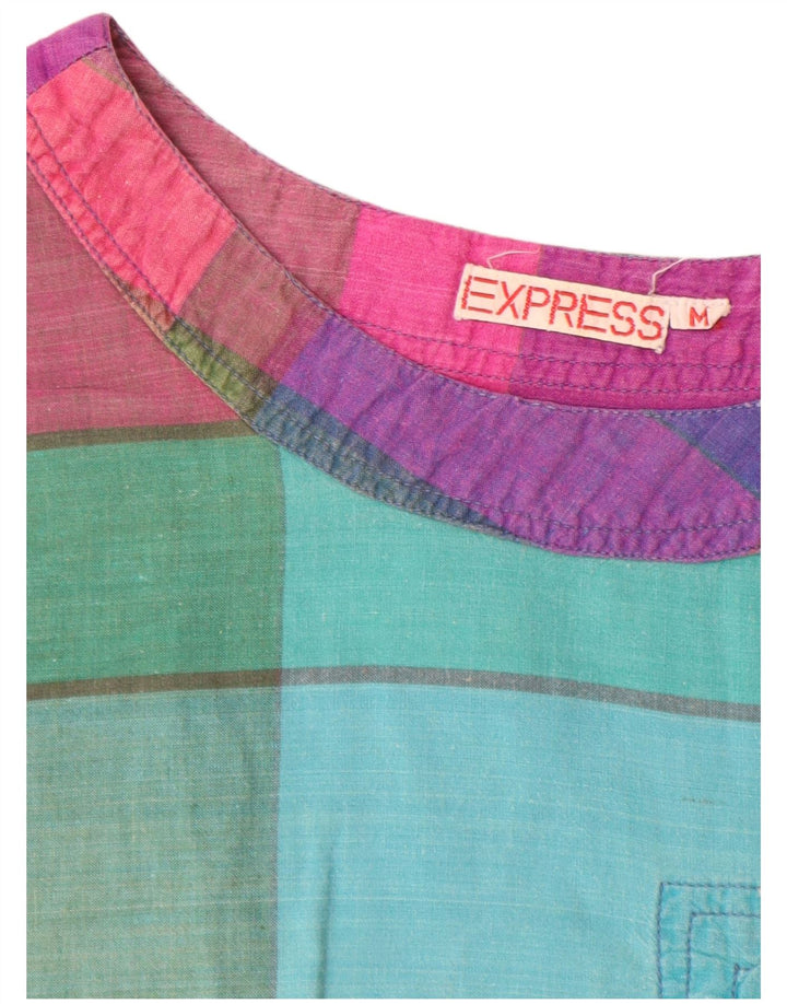 Blusa feminina Express UK 14 algodão xadrez médio multicolorido