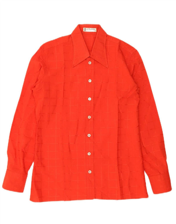 Camisa masculina VINTAGE pequena xadrez vermelha