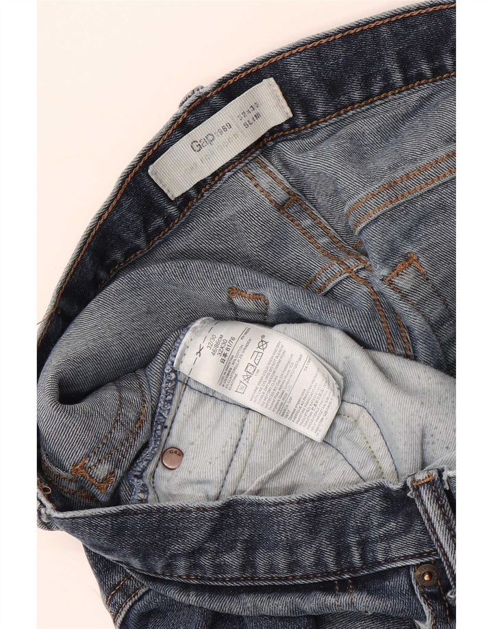 Jeans Slim Feminino Gap W32 L30 Azul Algodão