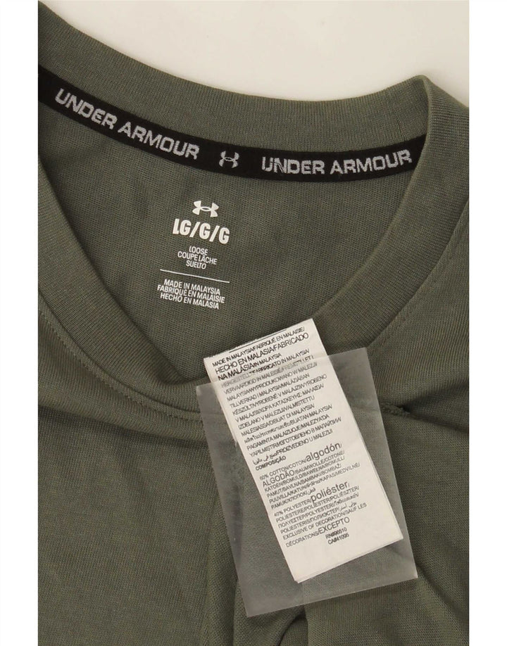 Camiseta masculina Under Armour grande algodão cáqui