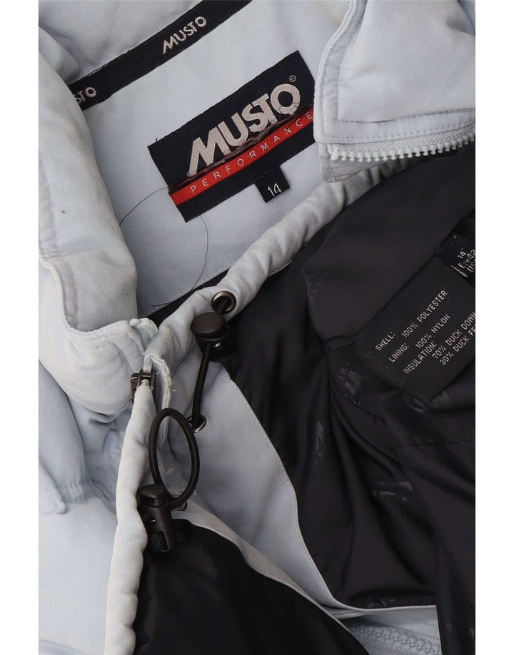 Colete acolchoado feminino Musto UK 14 grande poliéster azul
