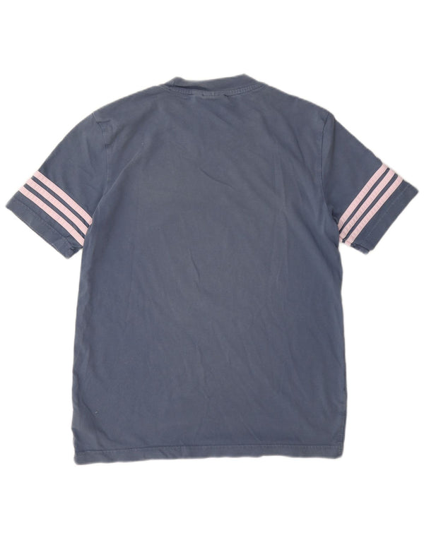 Adidas Camiseta Feminina Graphic Top UK 10 Pequeno Azul Algodão