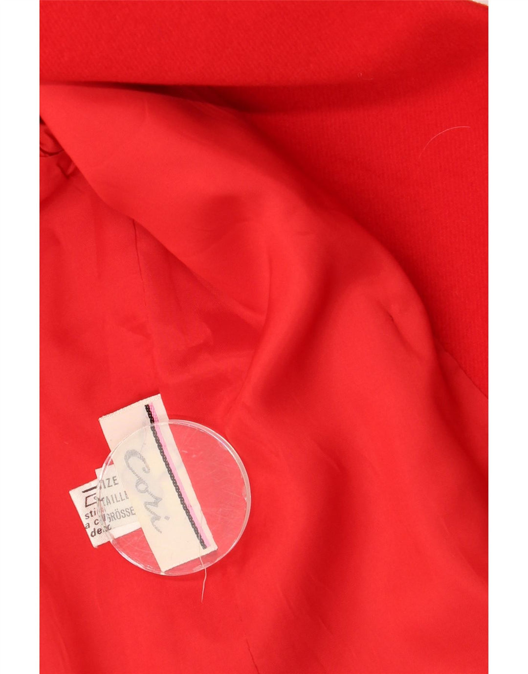 Jaqueta blazer feminina vintage com peito duplo Reino Unido 12 vermelho médio