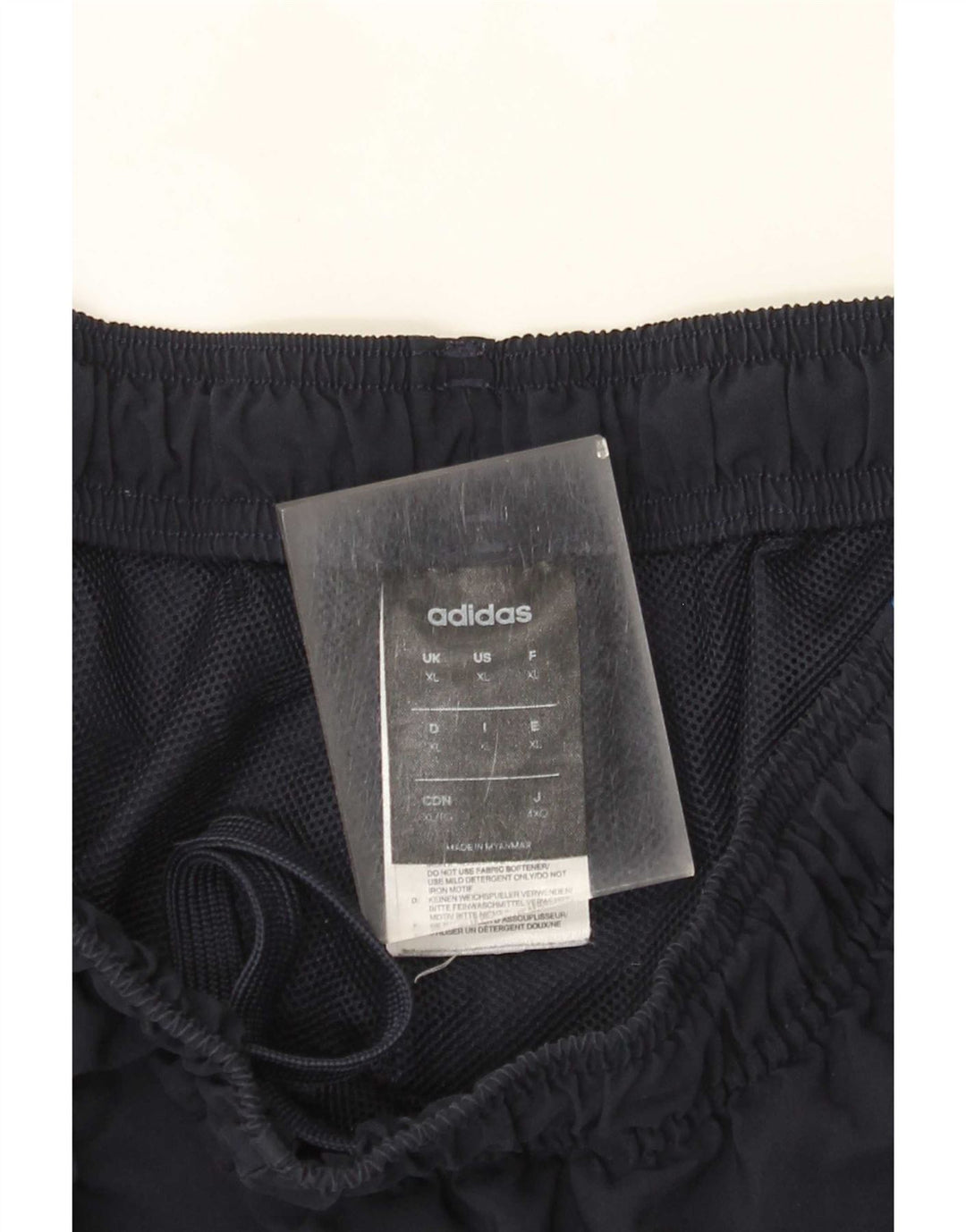 Shorts esportivos masculinos Adidas XL azul marinho poliéster