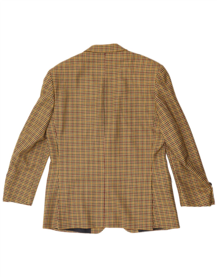 Jaqueta Blazer Masculina Caracciolo com 2 Botões IT 52 XL Marrom Houndstooth