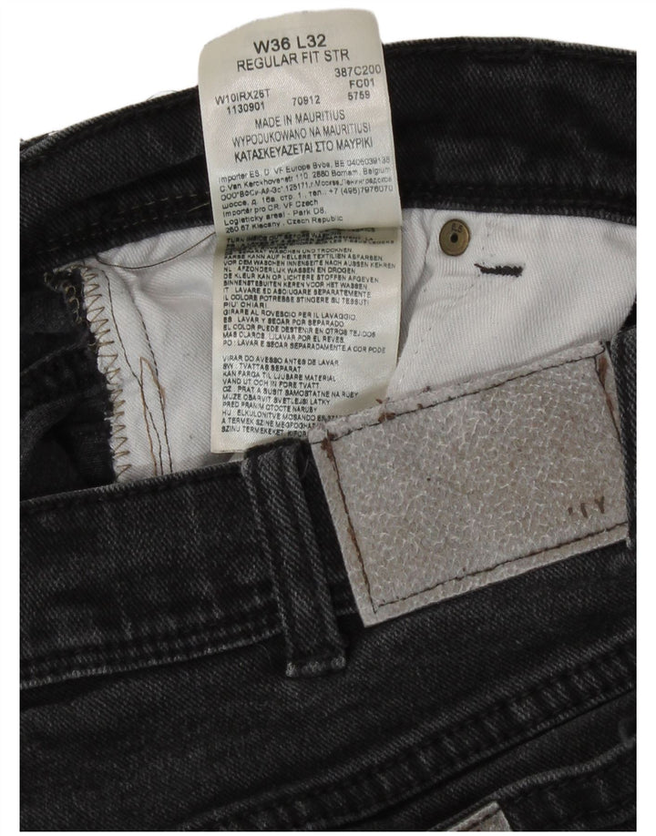 Calça jeans Wrangler masculina regular fit reta W36 L32 algodão cinza