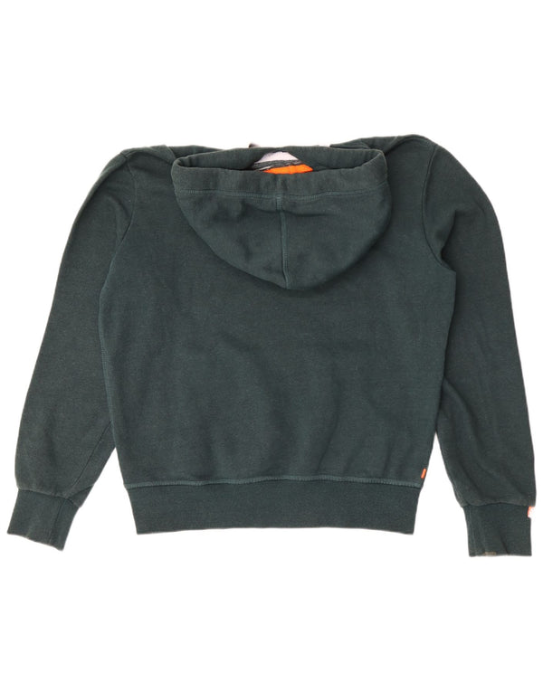 Suéter com capuz masculino Superdry grande algodão verde