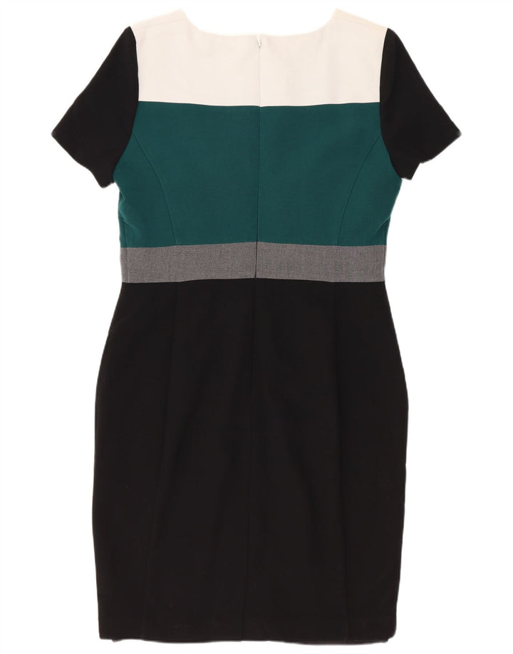Vestido bainha feminino Marks & Spencer Reino Unido 12 bloco colorido médio multicolorido