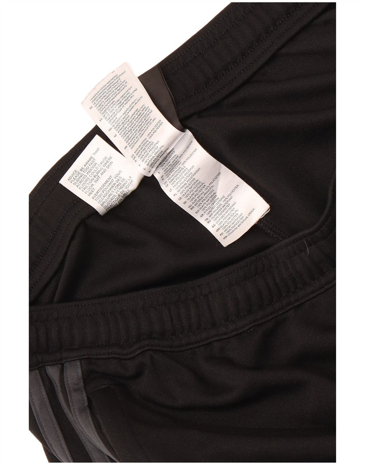 Calça de treino masculina Adidas Climalite grande poliéster colorblock preto