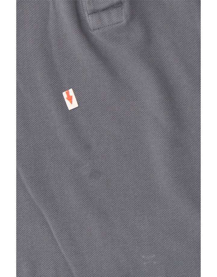 Camisa polo masculina Lacoste tamanho 6 XL cinza algodão