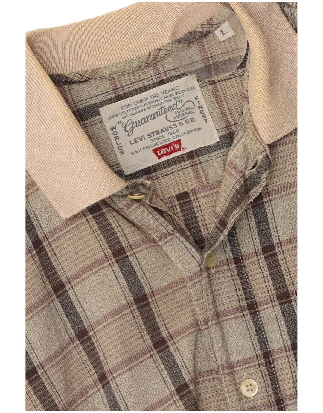 Camisa pulôver masculina de manga curta Levi's grande xadrez multicolorida