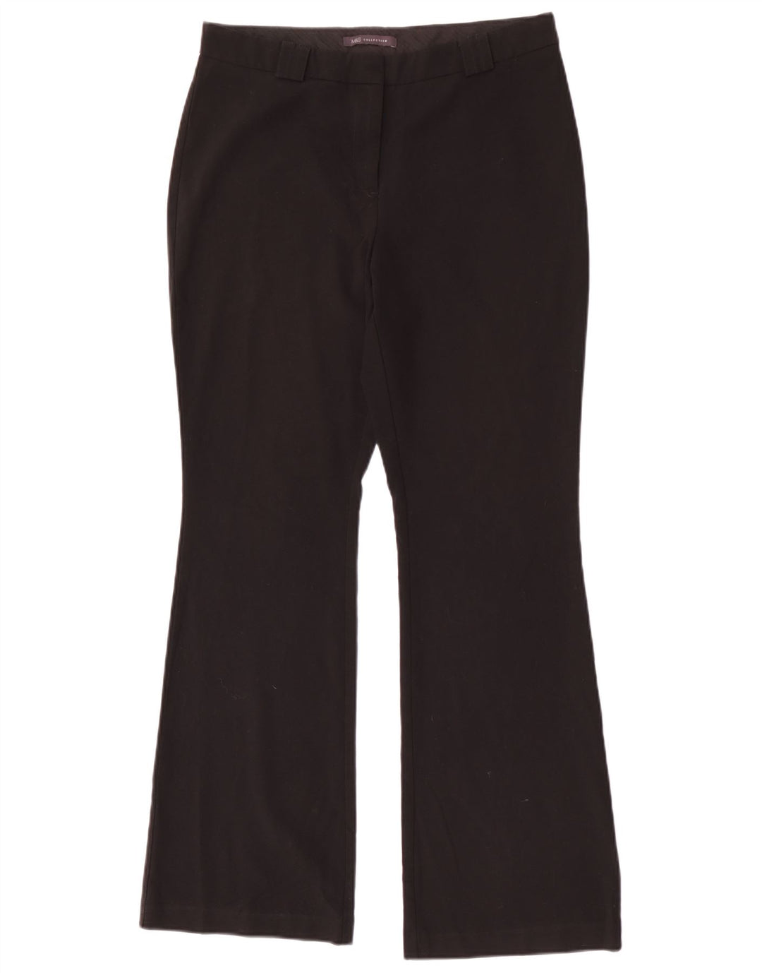 Calça casual feminina Marks & Spencer Bootcut Reino Unido 12 médio W30 L31 preta
