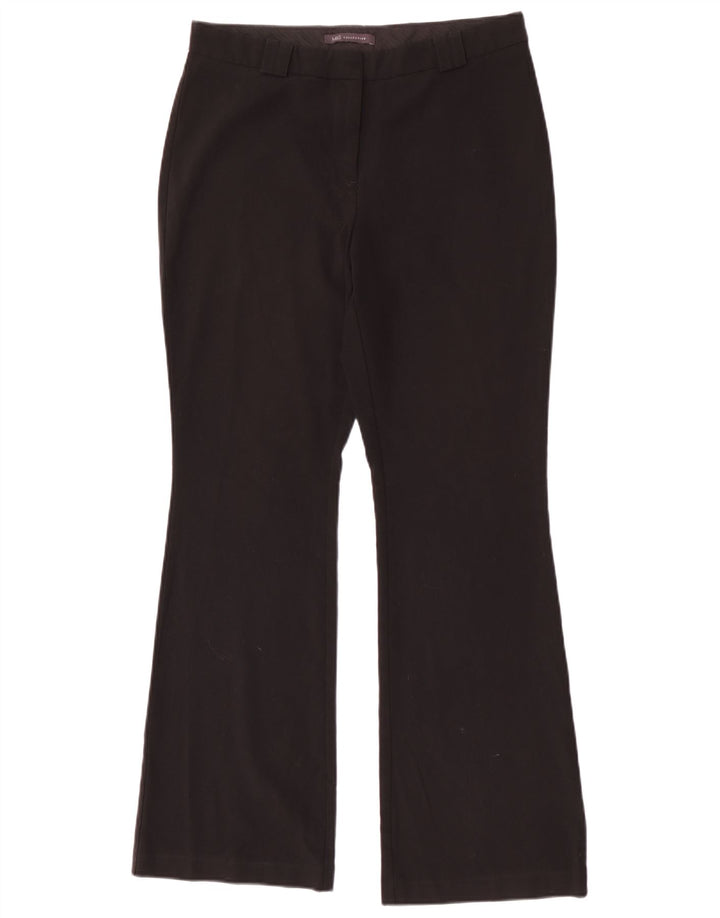 Calça casual feminina Marks & Spencer Bootcut Reino Unido 12 médio W30 L31 preta