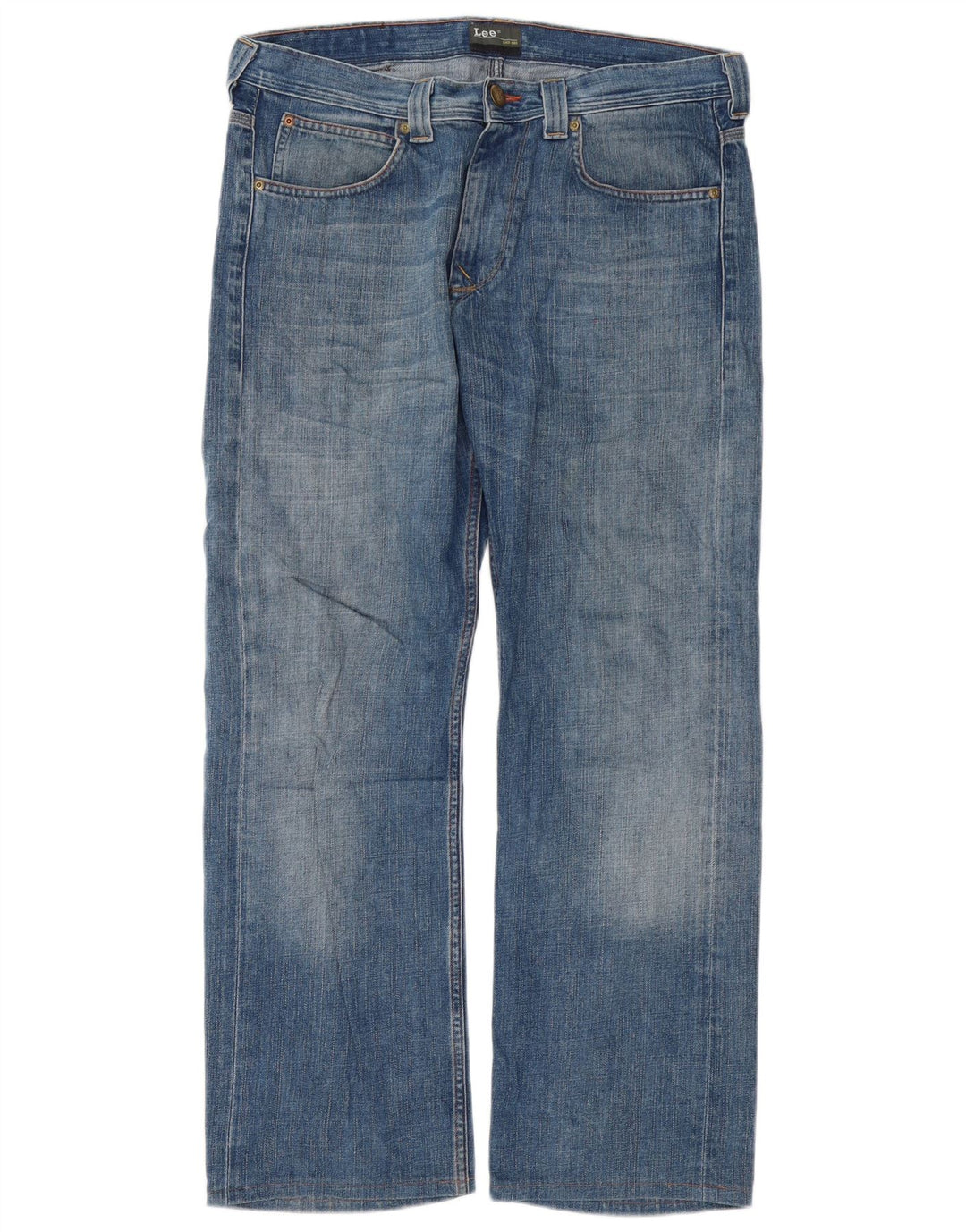 LEE Mens Kent Loose Jeans W32 L32 Azul Algodão