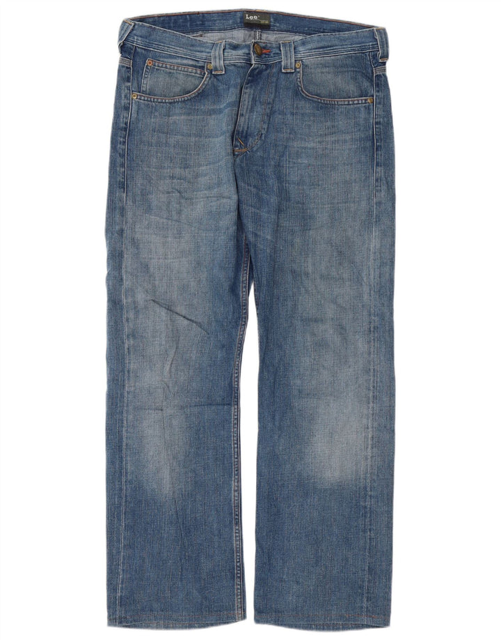 LEE Mens Kent Loose Jeans W32 L32 Azul Algodão
