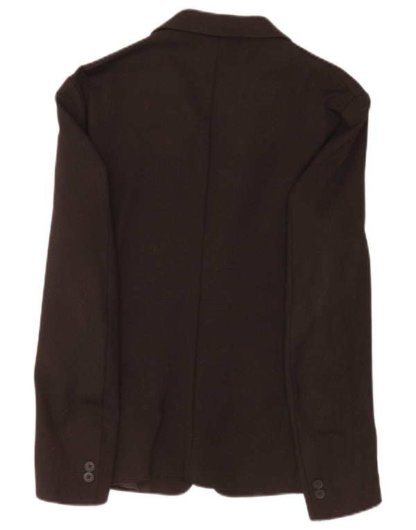 Jaqueta blazer masculina Zara com 2 botões UK 36 pequena preta viscose clássica